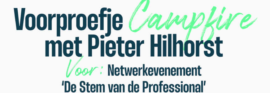 Kijk hier naar een voorproefje van Pieter Hilhorst zijn campfire: Domeinoverstijgend impact maken